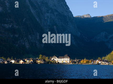 Stadt von Hallstatt am Hallstätter See See in Österreich Stockfoto