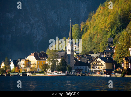 Stadt von Hallstatt am Hallstätter See See in Österreich Stockfoto