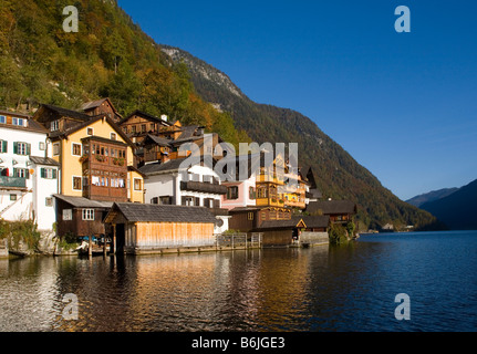 Stadt von Hallstatt am Hallstätter See See in Österreich Stockfoto