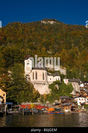 Stadt von Hallstatt in Niederösterreich Stockfoto