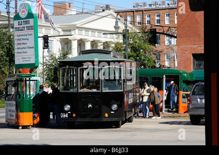 Old Town Trolley Tours Depot in Savannah Georgia USA Stockfoto