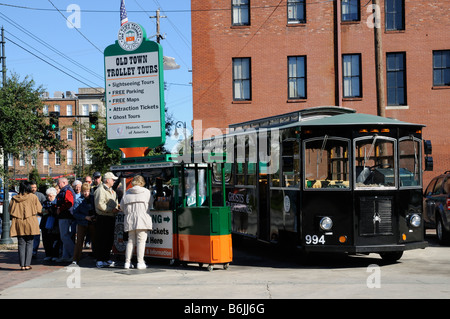 Old Town Trolley Tours Depot in Savannah Georgia USA Stockfoto