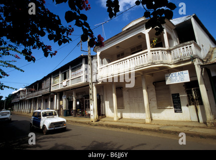 Afrika, Madagaskar, Hell-Ville auf neugierig sein. Einmal eine schöne französische Kolonialstadt. Stockfoto