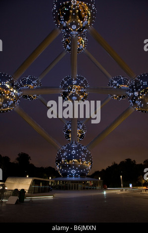 Atomium Brüssel Belgien belgische Nacht Europäischen Stockfoto