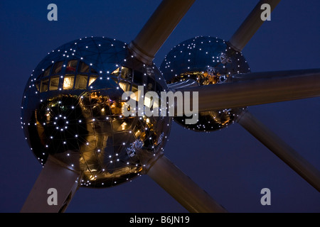 Atomium Brüssel Belgien belgische Nacht Europäischen Stockfoto