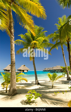 Schöne Bora Bora Nui Resort & Spa. Bora Bora, Gesellschaftsinseln, Französisch-Polynesien. (PR) Stockfoto