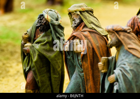 Die drei weisen Könige Fokus in die zentrale Figur Stockfoto