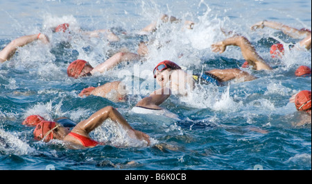 Triathlon-Schwimmer Stockfoto