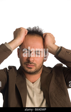 Mann in der frustration Stockfoto