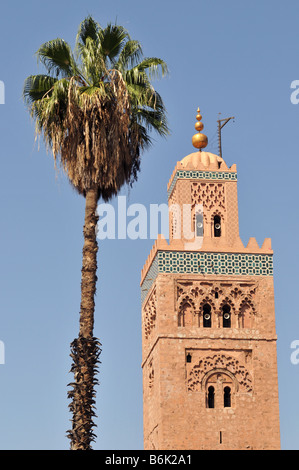 La Koutoubia Moschee in Marrakesch Marokko Stockfoto