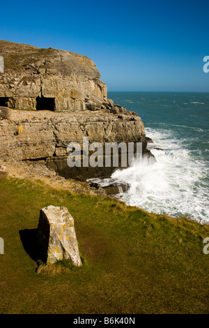 Tilly Laune Steinbruch im Durlston Country Park, Swanage, Dorset. Stockfoto