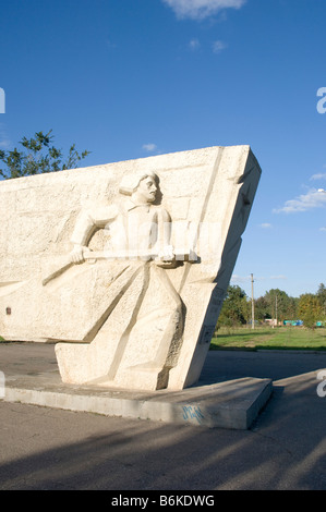 Sowjetische Denkmal in North Caucasus Stadt von Georgijewsk im Südwesten Russlands Stockfoto