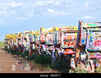 Cadillac Ranch in Amarillo, Texas Stockfoto