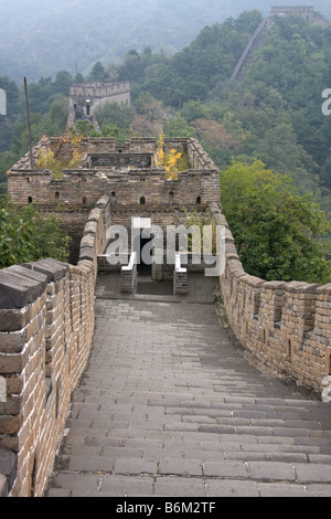 Blick auf die große Mauer Beijing China Stockfoto