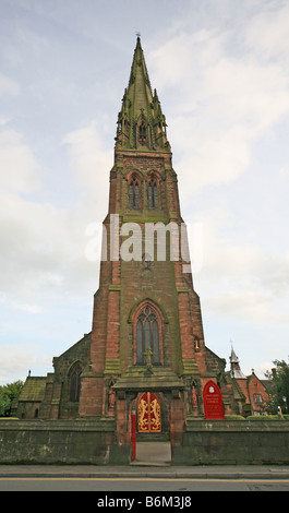 Die Pugin entwarf St Giles' Giles Pfarrkirche Cheadle Mitarbeiter Stockfoto