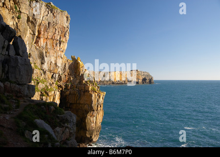 St Govans Kopf, Pembrokeshire West Wales, UK Stockfoto