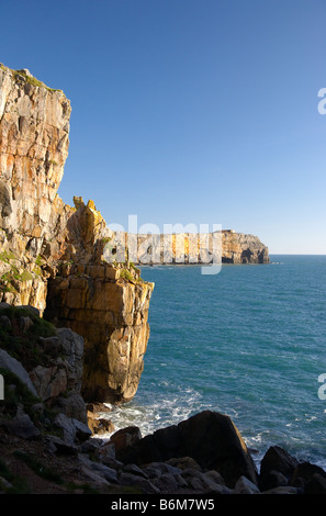 St Govans Kopf, Pembrokeshire West Wales, UK Stockfoto