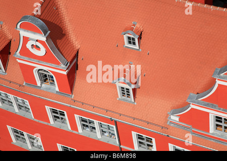 Dach des Marktschlösschen (kleines Schloss) in Halle, Saale, Sachsen-Anhalt, Sachsen-Anhalt, Deutschland; Marktschloss Stockfoto