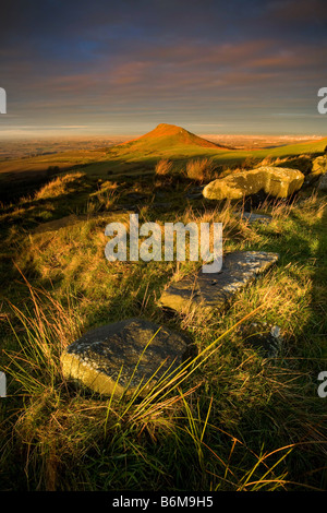 Morgendämmerung am Nähe Richtfest North Yorkshire England Stockfoto