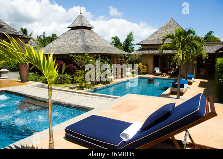 Hotel Taj Exotica Resort Spa in Flic En Flac-MAURITIUS-Insel Stockfoto