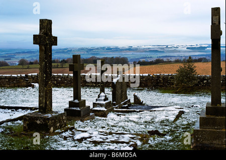 Einsamen Friedhof Stockfoto