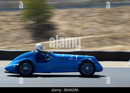 Eine 1946 Delage D6 bei historischen Autorennen Monterey in Monterey, Kalifornien, USA Stockfoto