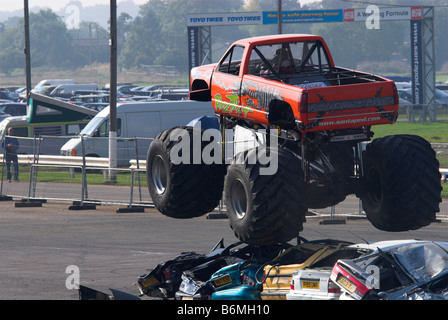 Podzilla Monster-Truck bei Santa Pod Raceway Northampton UK Stockfoto