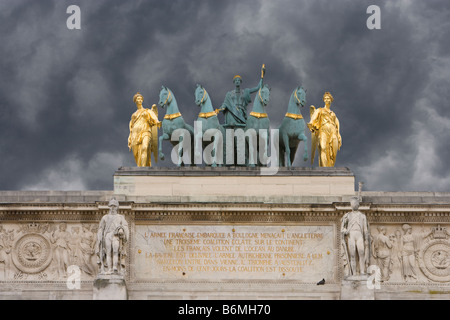 Arc de Triomphe du Carrousel, Eintritt in den Louvre, Paris, Frankreich Stockfoto