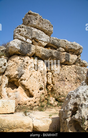 Teil der Ggantija Tempel, Xaghra, Gozo, Malta Stockfoto