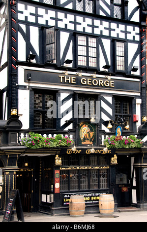 Kneipe der George London Strang Fleet Street Holborn viktorianischen gründete im Jahre 1723 Stockfoto