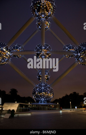 Atomium Brüssel Belgien europäischen EU-Nacht Stockfoto