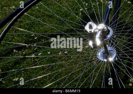 Veteran Zyklen bei Buckler s schwer Beaulieu Hants Detail und Pedalen auf eine gewöhnliche Stockfoto