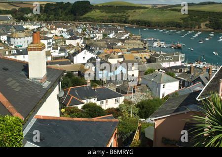 Salcombe und Fluss Sal Creek mit festgemachten Boote Stockfoto