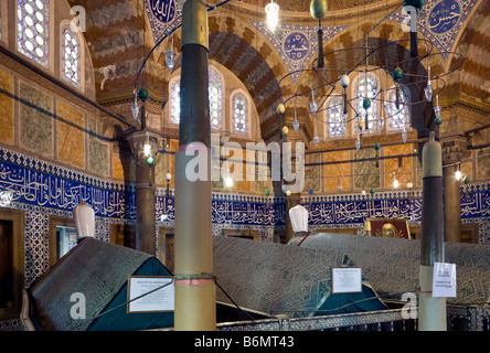 Interieur, Kanuni Sultan Süleyman Türbesi, Mausoleum von Suleiman dem prächtigen, Istanbul, Türkei Stockfoto