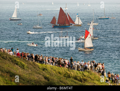 Schiffe aus Falmouth Hafen in Funchal 500 Tall Ships Regatta, Falmouth, Cornwall, UK Stockfoto