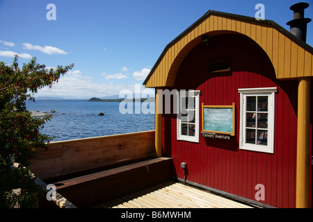 Hell lackiert aufbauend auf Lago Llanquihue, Puerto Varas, Chile Stockfoto