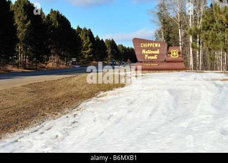 Chippewa National Forest Zeichen Stockfoto