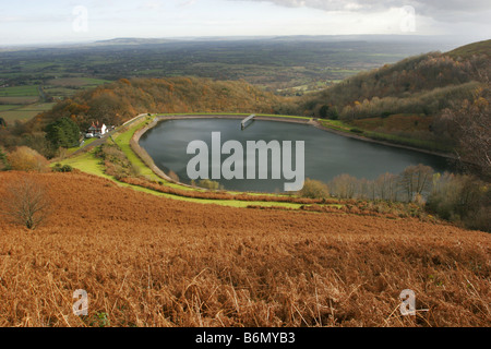 Britische Lager Reservoir aufgenommen November Malvern Hills Worcestershire UK Stockfoto