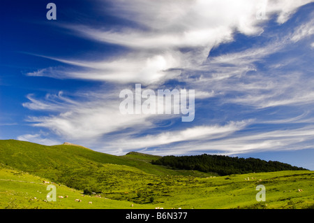 Schöne Landschaft der Pyrenäen die Bergkette, die Spanien und Frankreich trennt Stockfoto