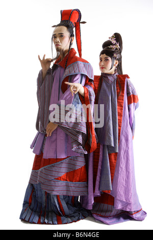 Zeichen der chinesischen traditionellen Oper posiert Stockfoto