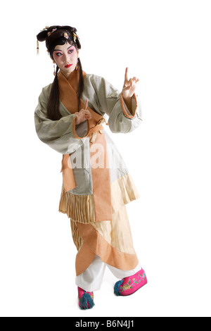 Traditionelle chinesische Oper Charakter posiert Stockfoto