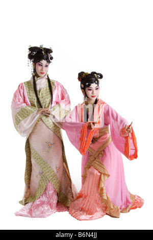 Zeichen der chinesischen traditionellen Oper posiert Stockfoto