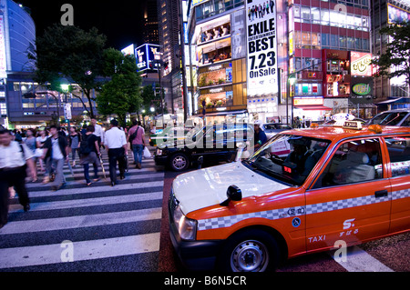 Shibuya-Kreuzung im Zentrum von Tokio Stockfoto