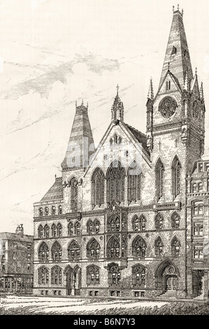 Die Memorial Hall, Farringdon Street, London, England im 19. Jahrhundert. Sie besetzt den Ort des Old Fleet Gefängnisses. Stockfoto