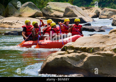 Wildwasser-rafting Youghigheny Fluss Ohiopyle State Park Laurel Highlands von Pennsylvania Stockfoto