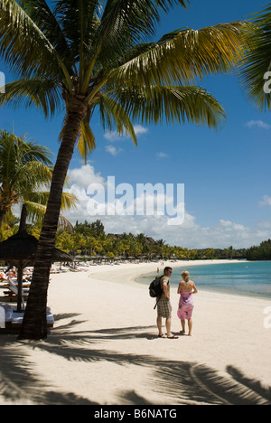 Strand des Hotel Le Touessrok in Trou d Eau Douce Bereich Insel MAURITIUS Stockfoto