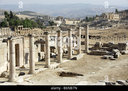 Ruinen der alten römischen Decapolis Stadt von Jerash, Jordanien Stockfoto