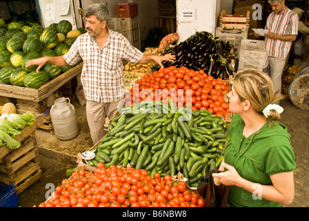 Mardin, alte Basar Gemüse stand Stockfoto