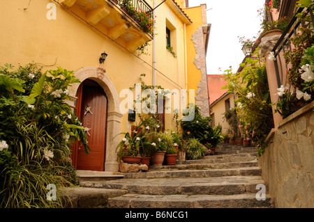 Haus vorbereitet für Hochzeit in Forza d'Agro im östlichen Sizilien Italien Stockfoto