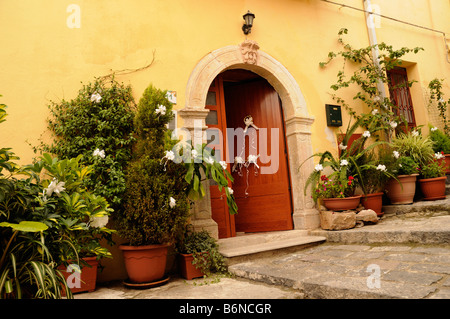 Haus vorbereitet für Hochzeit in Forza d'Agro im östlichen Sizilien Italien Stockfoto